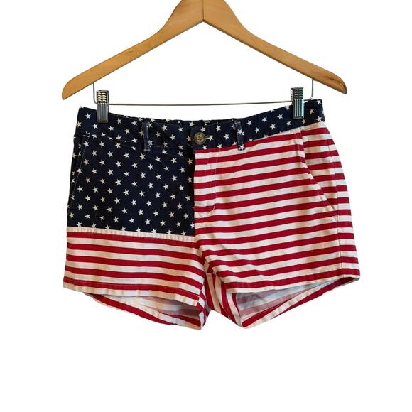 Chubbies Shorts Mens Medium Red White Miss Mericas Stars Stripes Made USA Preppy - Picture 1 of 8